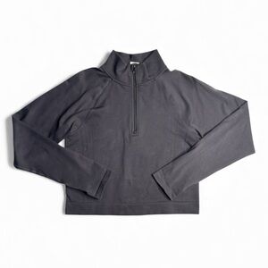 Womens All In Motion Black Half Zip-Up Athletic Top